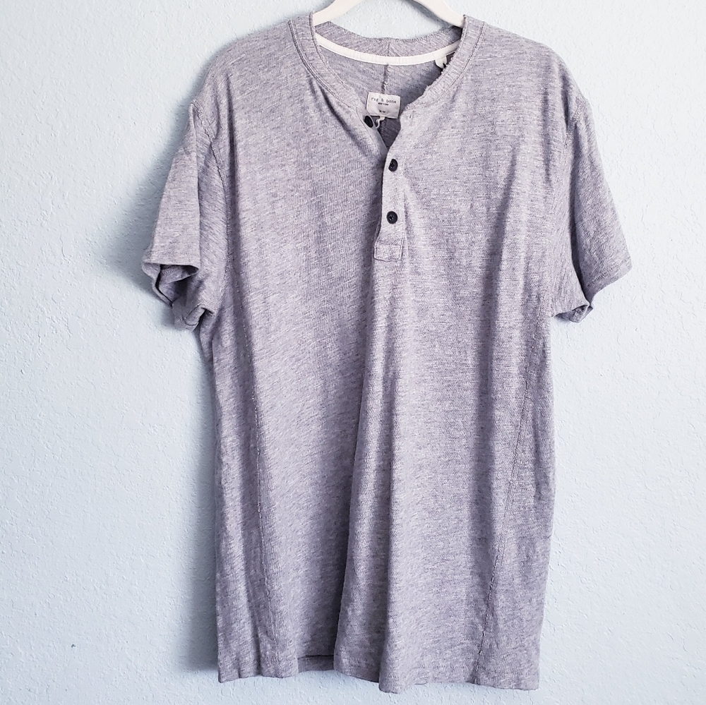 Rag & Bone‎ Gray Short Sleeve Henley